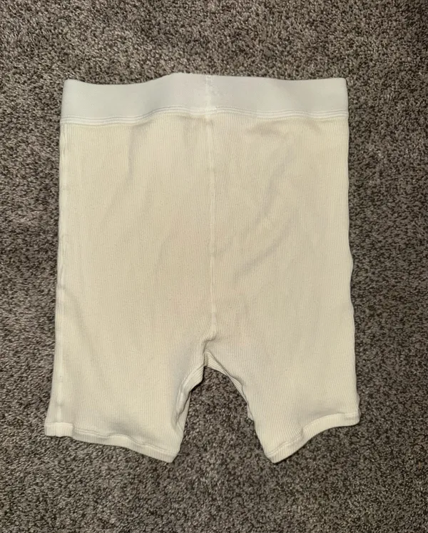 SKIMS Cotton Rib Boxer Shorts in Bone - Image 2