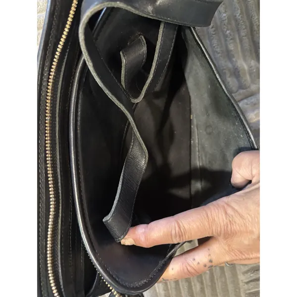Dooney & Bourke Black Pebbled Satchel Top Double Handle Bag Zip Close Logo - Image 8