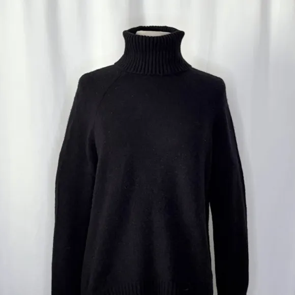J. CREW Turtleneck Sweater Supersoft Yarn Solid Black Wool Alpaca Knit X-Small - Image 3