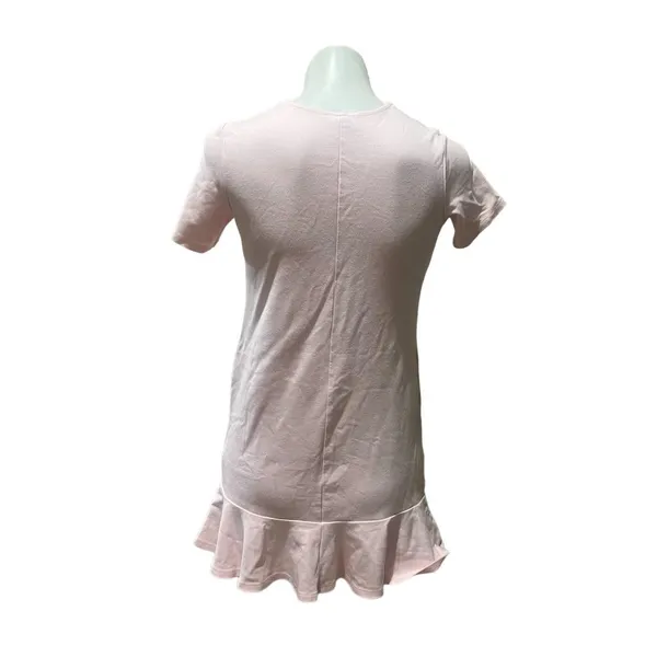 ASOS Women's Pink Ruffled Hem T-Shirt Dress Size 0 Short Sleeve - Image 3