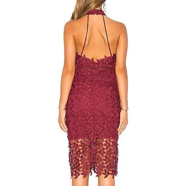 Bardot Gemma Dress Burgundy - Image 3