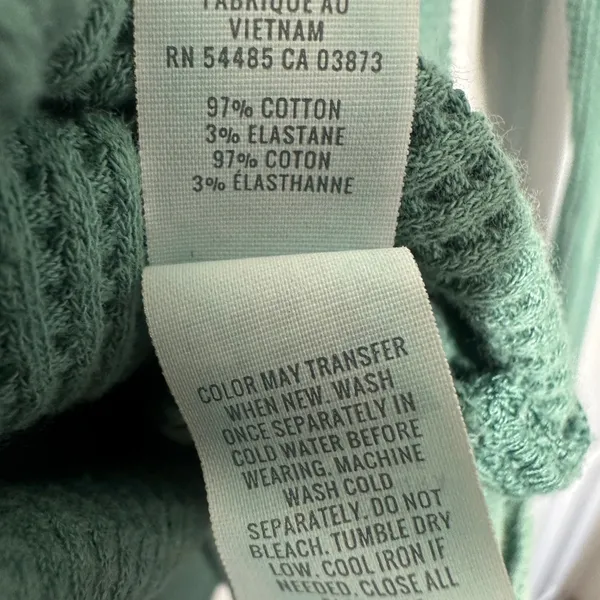 OFFLINE By Aerie Wow! Waffle Henley T-Shirt Long Sleeve Thumbholes Green Small - Image 4