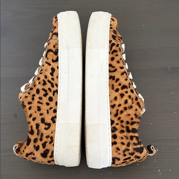 Jack Rogers Paige Platform Sneakers leopard print calf hair lace up Size 7‎ - Image 8