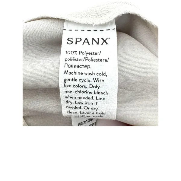 Spanx Ponte Slim Straight Pants Cream Beige‎ Size Large L Stretch Pull On - Image 7