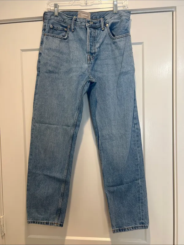 Everlane O-S Boyfriend Straight Light Blue Denim Jeans size 27. - Image 2