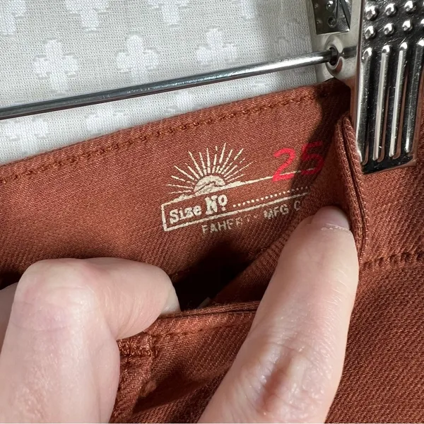 Faherty Burnt Orange Stretch Terry Patch‎ Pocket Bootcut Pants - Image 4