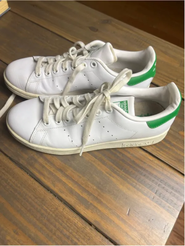 Adidas Stan Smith Womens Size 7 White Green Leather Sneakers B24105 - Image 5