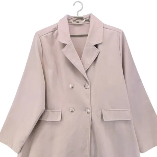 Shein Curve‎ Overcoat Cream 4XL - Image 3