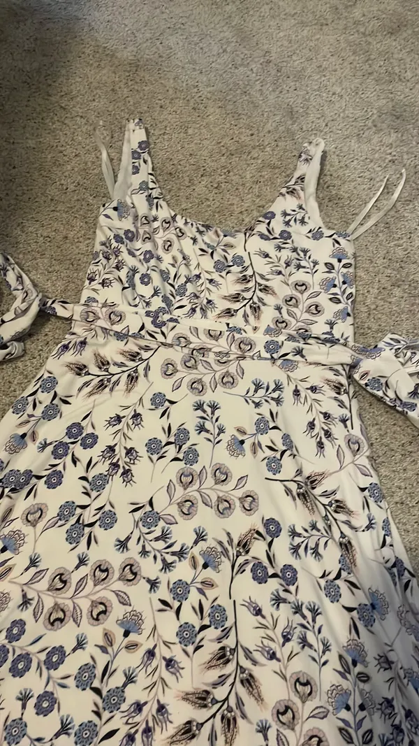 Loft White and floral dress - Image 4