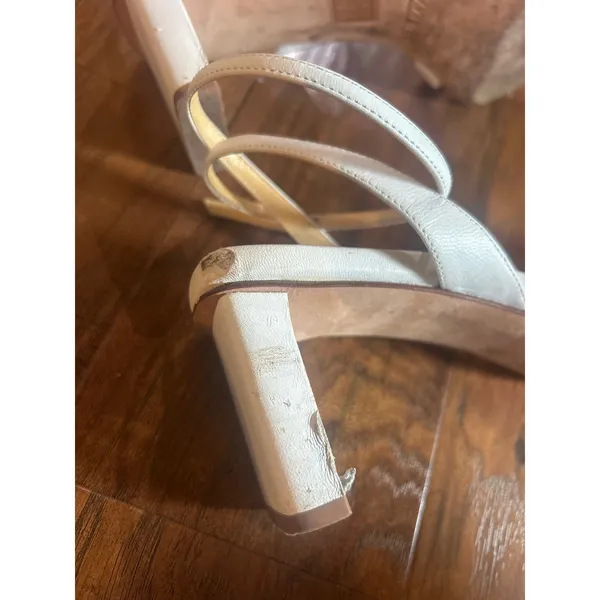 ALEXANDRE BIRMAN *IMPERFECT* Nelly Square Toe Sandal in White Shoes Size 39 9 - Image 6