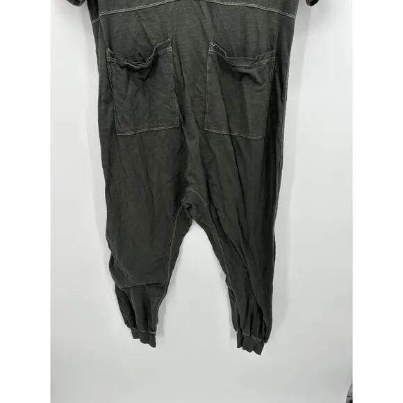Natural Life Women Charlie One Piece Jumpsuit XS Green Cotton Oversized‎ Cotton - Image 5