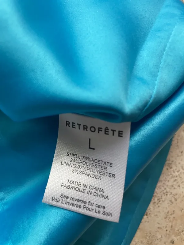 Retrofete Janessa Mini Dress Aqua Blue - Image 16