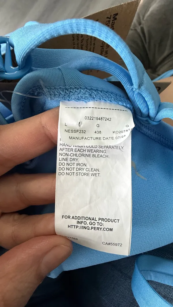 Nike Women’s Swim "Move to Zero" One-Piece Swimsuit - Light Blue - Size Large (L) - Image 14