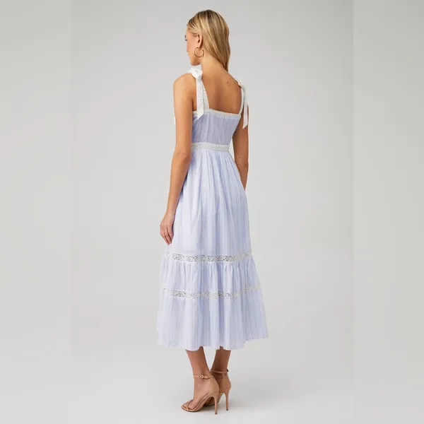 LoveShackFancy Ayala Tiered‎ Midi Dress 6 - Image 2