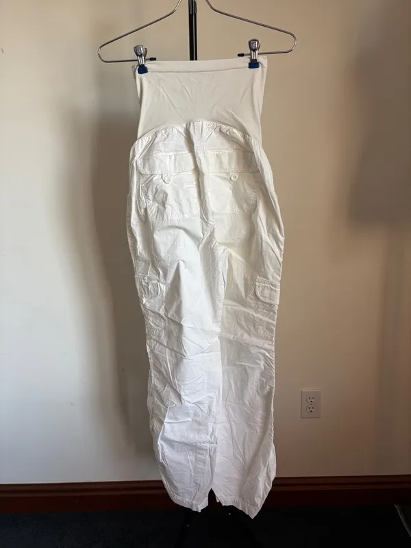 Motherhood White Maternity Straight Leg Pants - Image 3