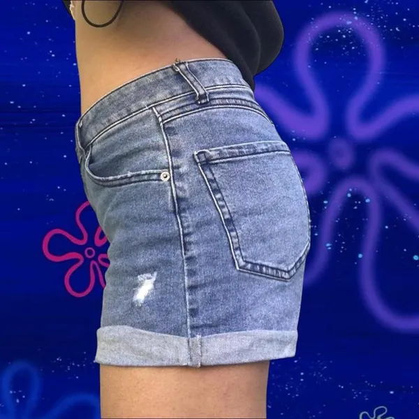 REWASH Denim high-rise shorts - Image 2