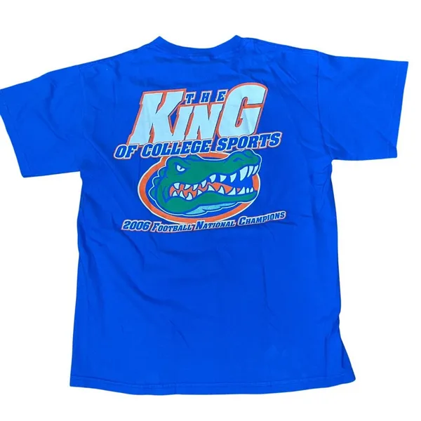 Gildan VTG 2006 Florida Gators King of College Sports Football Basketball Champs Shirt - Image 3