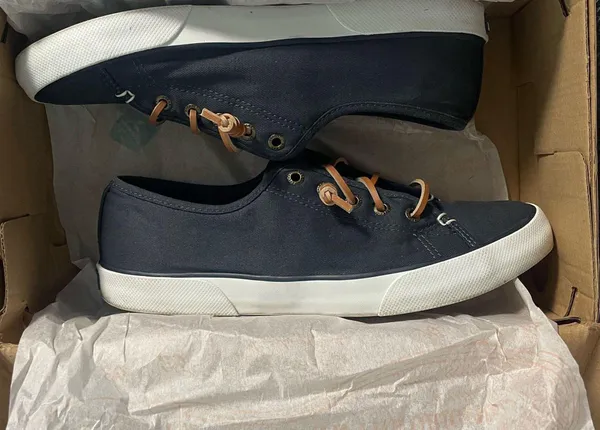 Women’s Sperry Navy Blue Canvas Sneakers - Image 6
