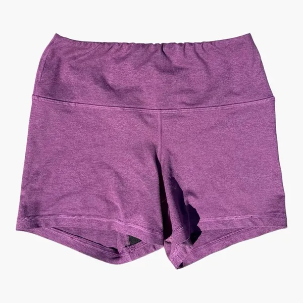 FLEO High Rise Biker Shorts Purple Heather Booty Shorts Small Athletic Gym Yoga - Image 2