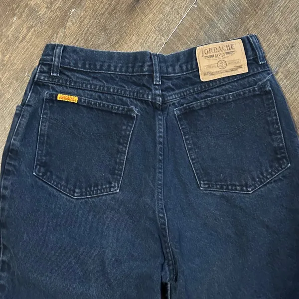 Vintage Jordache Basics High Waisted Mom Jeans Dark Wash Ankle‎ Zip 13/14 8145J - Image 6