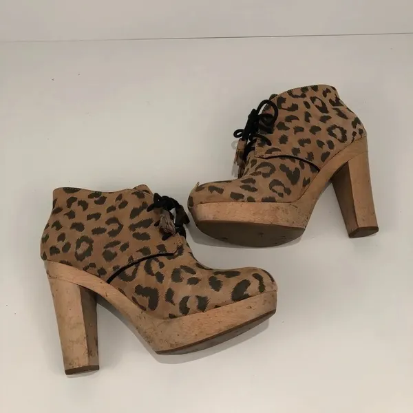 Rebecca Taylor Leone Leopard Print Heeled Booties‎ - Image 2