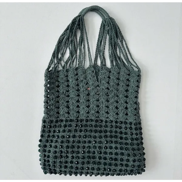 Free People Beaded Wonder Clutch w/Removable Pouch NWOT Emerald Green - Image 3