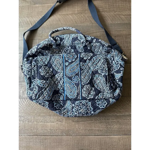 Vera Bradley Weekender Travel‎ Bag blue paisley pattern - Image 2