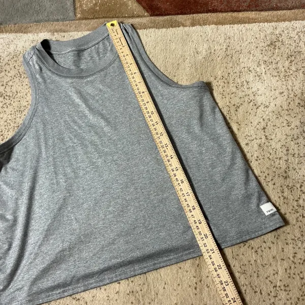 Vuori Activewear Energy Tank Top Women Medium Grey Heathered High Neck VW123 - Image 2