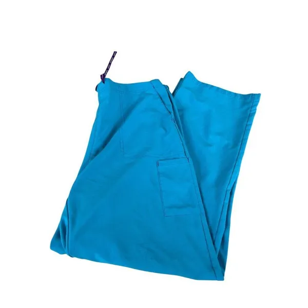 Carhartt Unisex Blue Cargo Pants Size L 100% Cotton Relaxed Fit Elastic Waist - Image 2