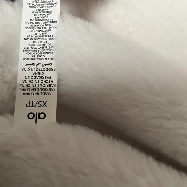 Alo Yoga Faux Fur Urbanite Bomber Jacket in Black/Ivory XS - Image 6