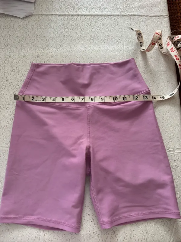 Abercrombie & Fitch YPB Lavender Pink Henley Crop Tank & Biker Shorts Set Small - Image 8