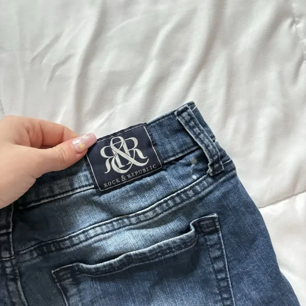 Vintage 90s Y2K Denim Micro Mini‎ Shorts Size 10 Preppy Girlie Baddie Grunge - Image 7