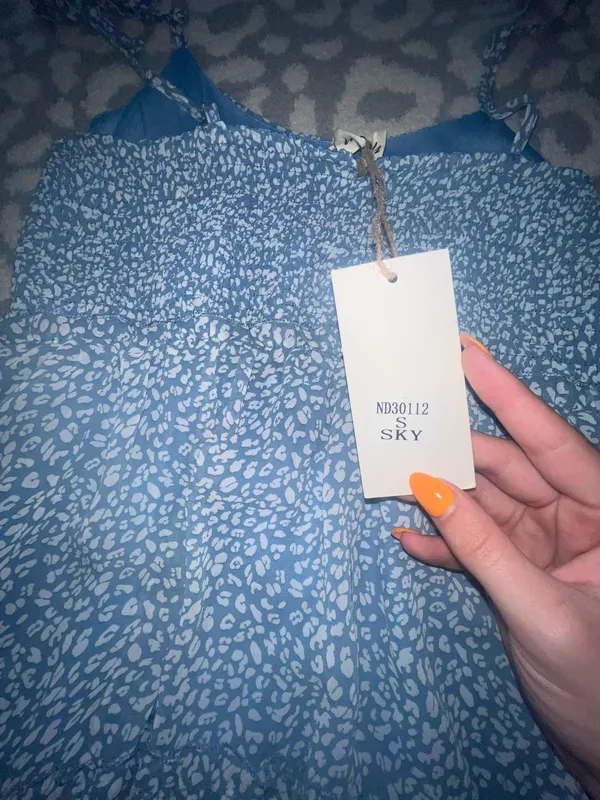 Light Blue Flowy Dress - Image 4