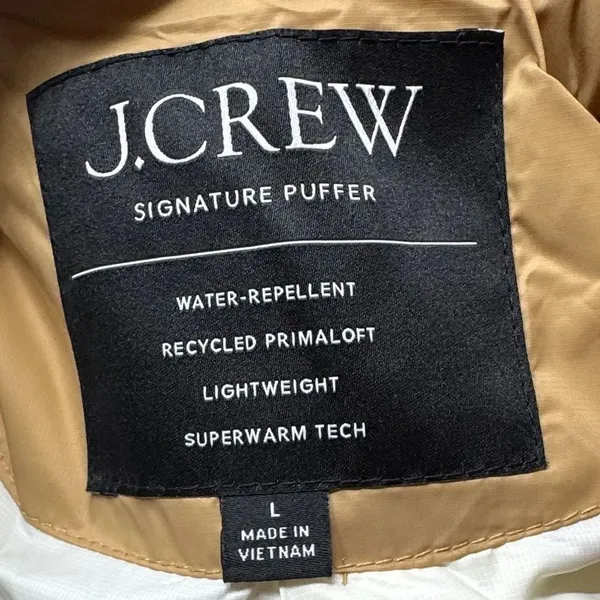 J.Crew Cropped puffer jacket with PrimaLoft Large - Image 5
