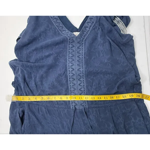 ARIAT Romper Jumpsuit Womens Size Large Blue Floral Boho‎ Country Cowgirl New - Image 6