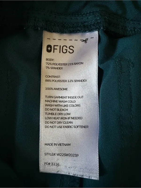 Yola High-Rise Slim Scrub Pants Size XS Petite - Image 3