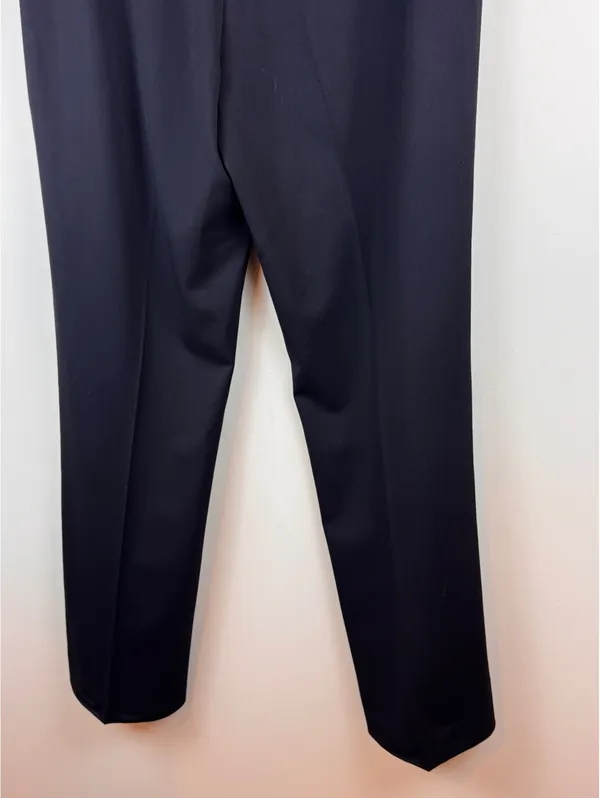 Lafayette 148 New York Black Virgin Wool Stretch Straight Leg Pants Size 14 - Image 10