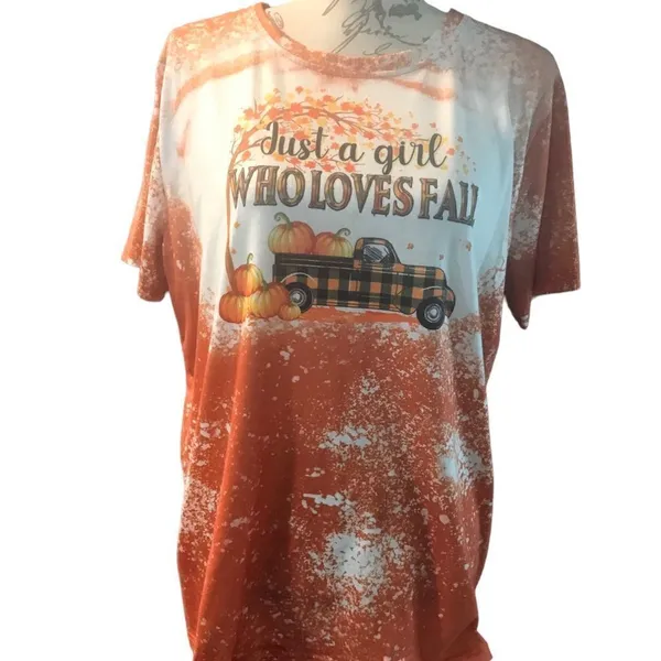Womens Fall Shirt Size Extra Large Orange - Image 11