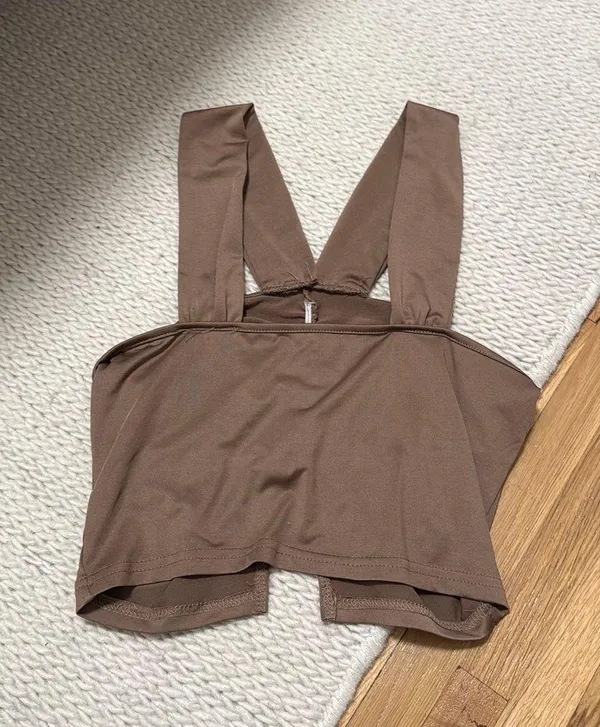 SheIn Brown Crop Top - Image 2
