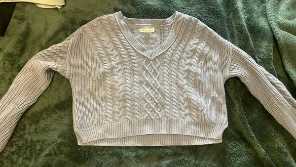Aeropostale Sweater Knit Cable Cropped - Image 2