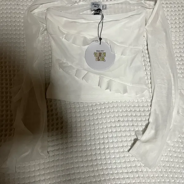 Princess Polly MAXTON RUFFLE TOP IVORY - Image 4