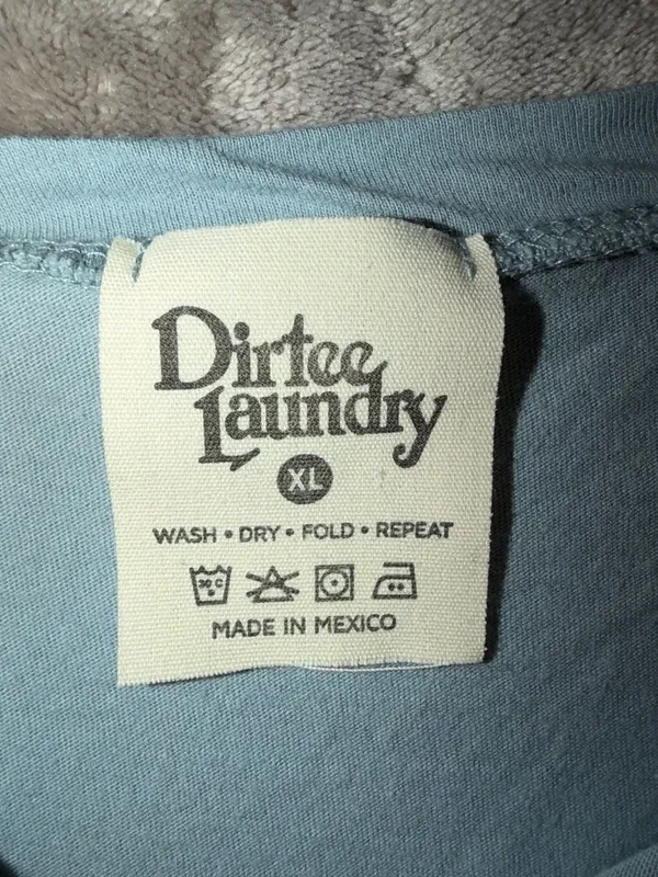 Dirtee Laundry Take Me Anywhere Long Sleeve Crop Top XL Blue - Image 5