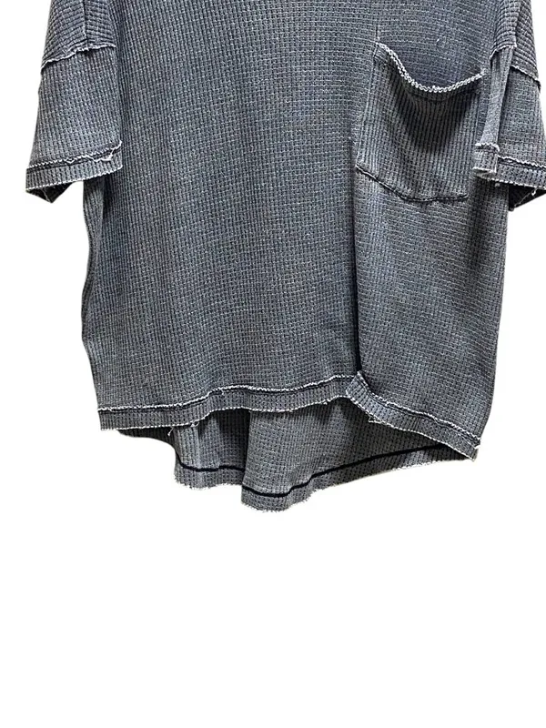 Sundance Oversized Waffle Knit Shirt Gray Size M Cottagecore Spring Boho Summer - Image 6
