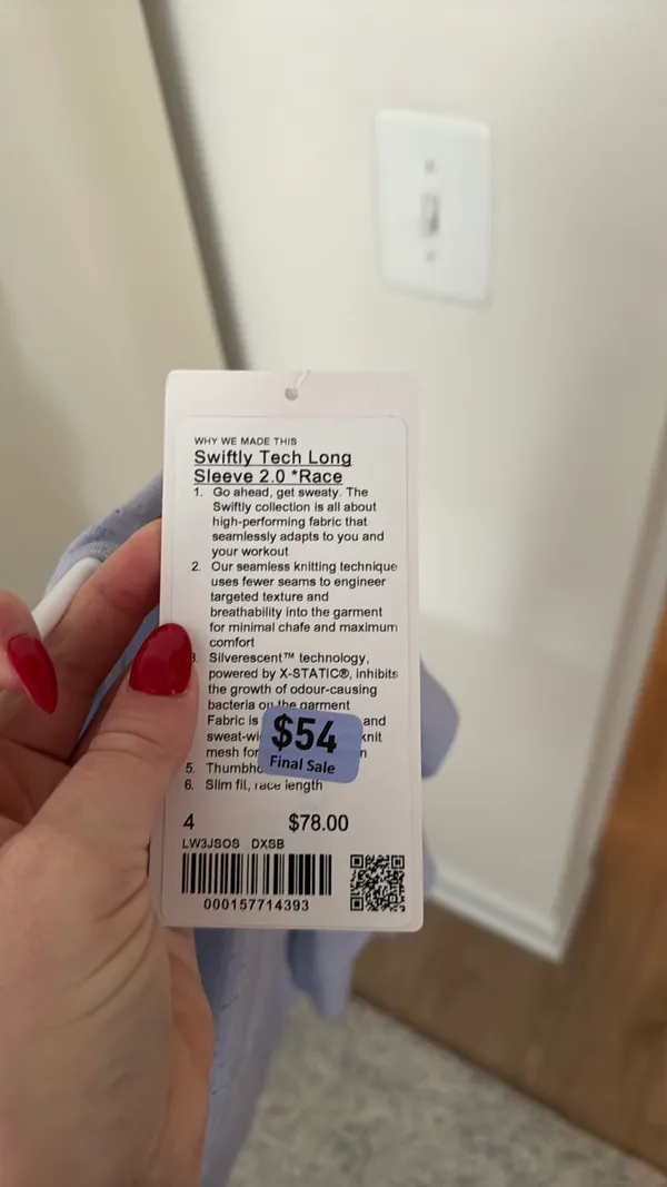 Lululemon Swiftly Tech Long Sleeve Race Length 2.0 - Image 4