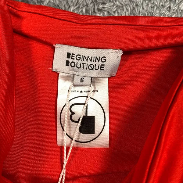 NWT Beginning boutique Red Twist Bandeau Top Havanna 6 - Image 5