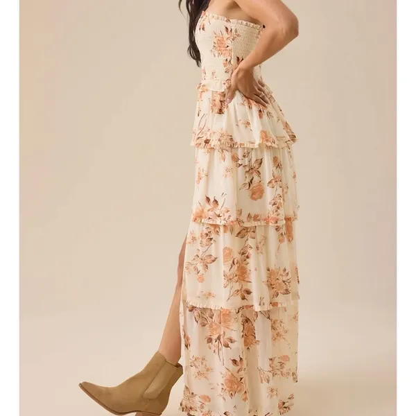 NEW Altar’d State Strapless Floral Maxi Dress Size 3XL NWT - Image 4