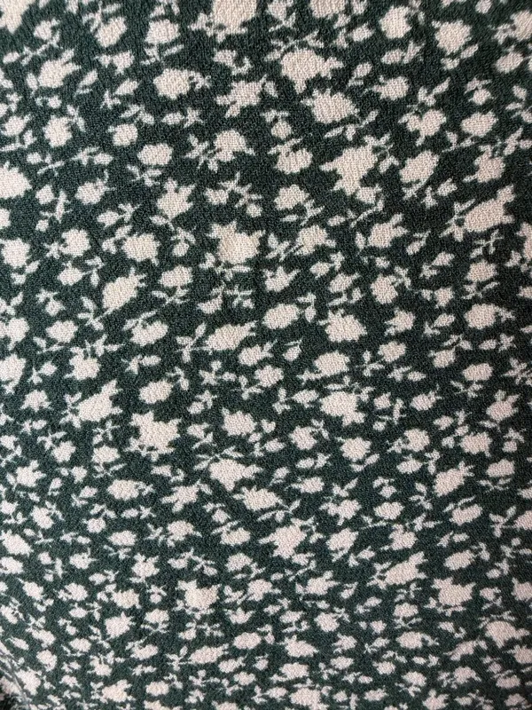 American Eagle Puff Sleeve Green Floral Print Wrap Top Size XS - Image 4