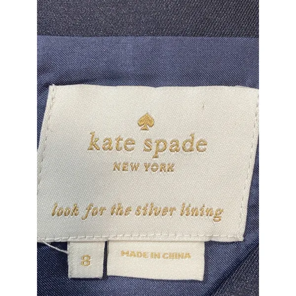 $448 KATE SPADE SPOTLIGHT V NECK BLACK & PINK POLKA DOT DRESS SIZE 8 A-Line - Image 7
