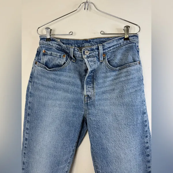 Levi’s big E reproduction button fly 501 straight blue jeans 30 - Image 2
