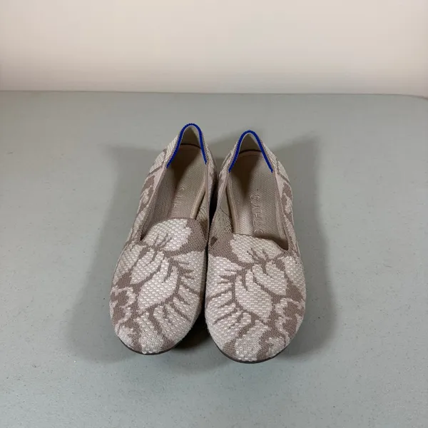 Rothy’s The Loafer Slip On Flats Womens 7 Retired Petal Grey Floral Woven Knit - Image 2
